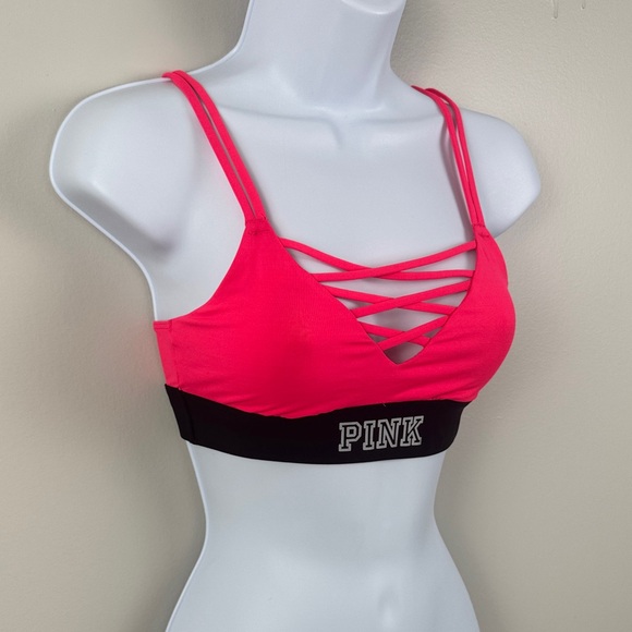✨3/$25✨ Pink Victoria’s Secret Women's Strappy Bralette - XS - Picture 3 of 6